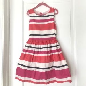 Gymboree Cotton Blend Pink Striped Sleeveless Dress EUC